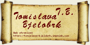 Tomislava Bjelobrk vizit kartica